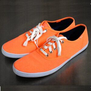 Keds Classic Canvas Men's Cool Orange Lace Up Loafers Size 9 MF46826 - Pristine